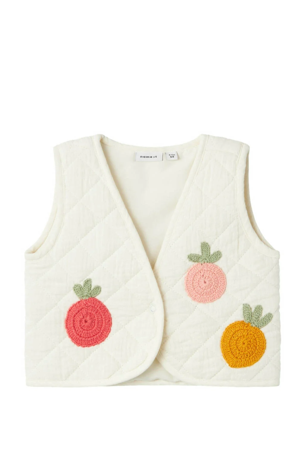 NAME IT baby gilet NBFHELGANY met printopdruk ecru/multicolor