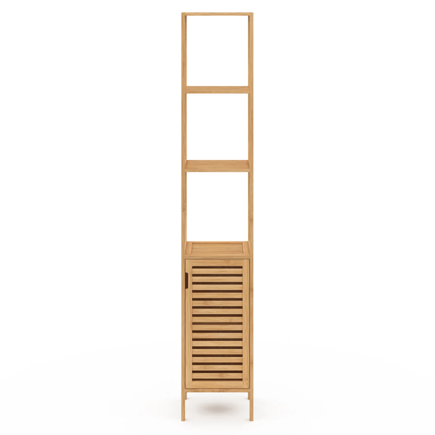Meuble colonne salle de bain bambou BEA 1 porte