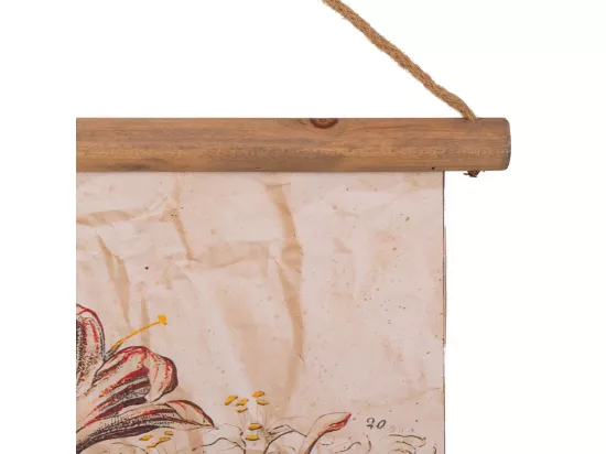 Toile de lin parcheminée imprimée 64x83x1,7