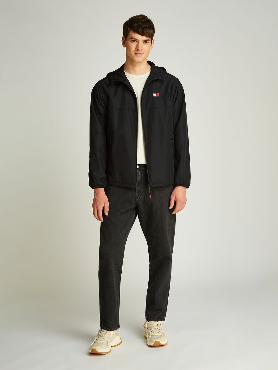 TOMMY JEANS<br>Jaqueta leve com zíper e capuz