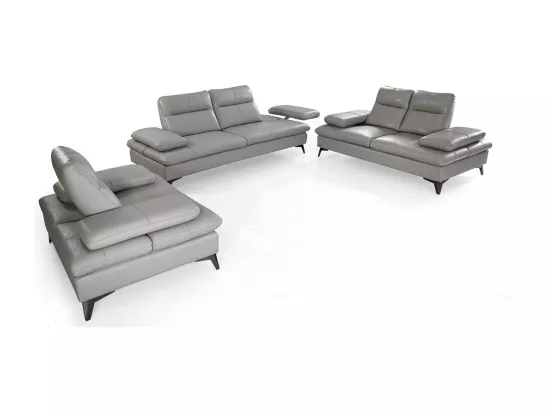 Fauteuil cuir Design avec dossier avance-recul IRIS Gris