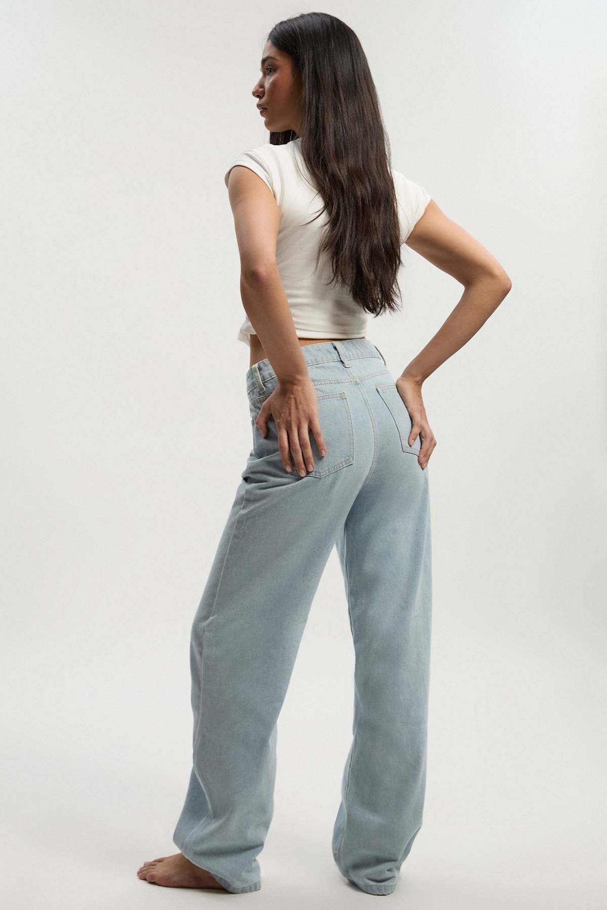 boohoo Boohoo Basics Jean Boyfriend Taille Haute