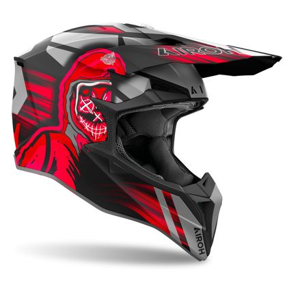 Casque cross Airoh WRAAAP - CYBER 2024 - Rouge