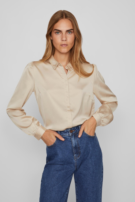 Vila beige dames blouse