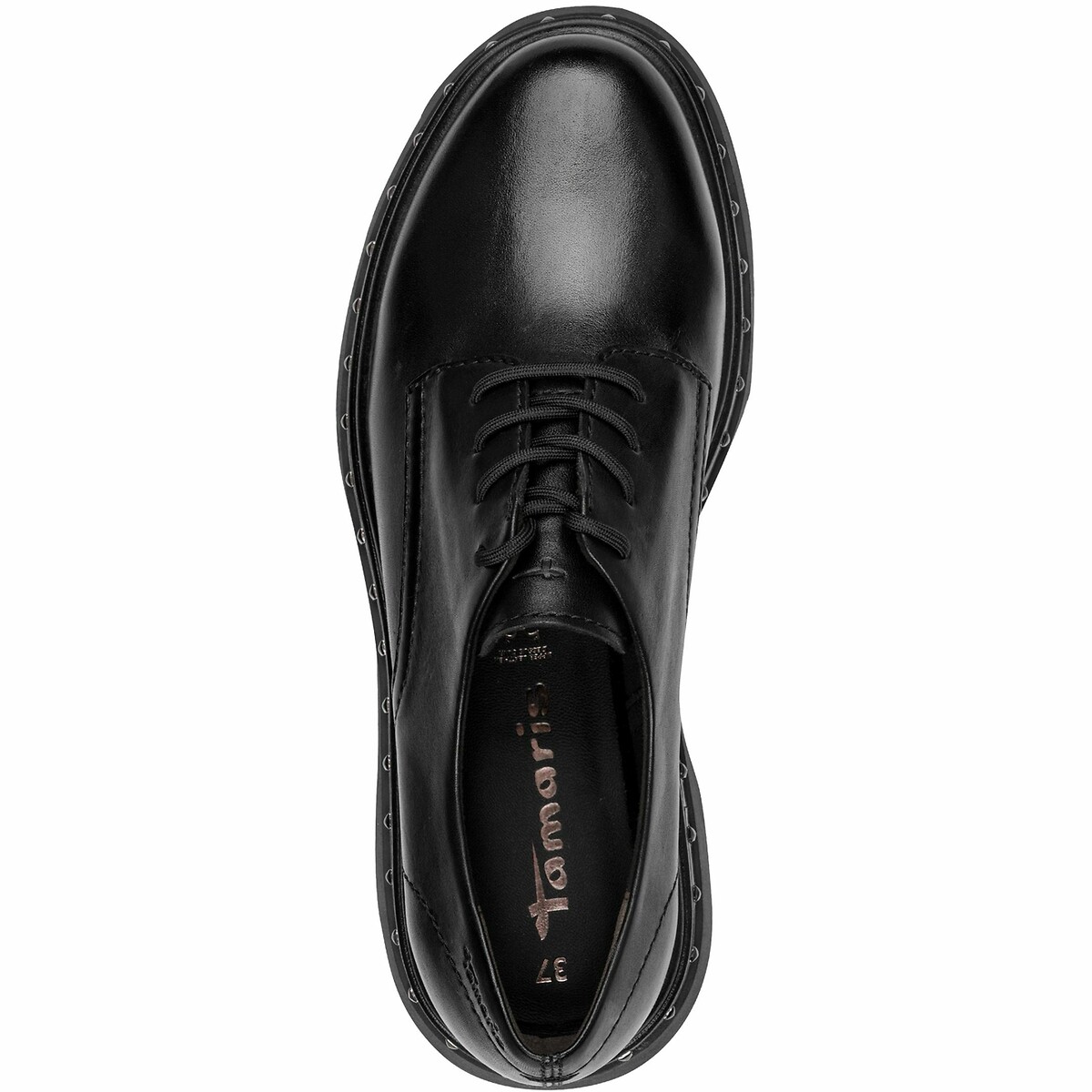 TAMARIS<br>Sapatos Derby com tachas de couro