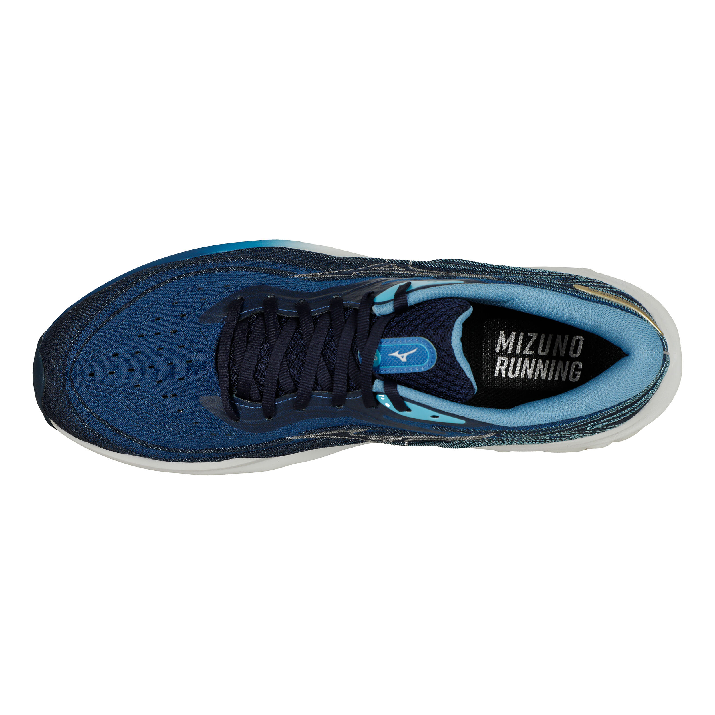 Mizuno Wave Skyrise 5 Chaussure De Running Sans Stabilisateurs Hommes - Bleu , Blanc