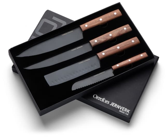 Orrefors Jernverk, Knivsæt af Asketræ, 4-Pack