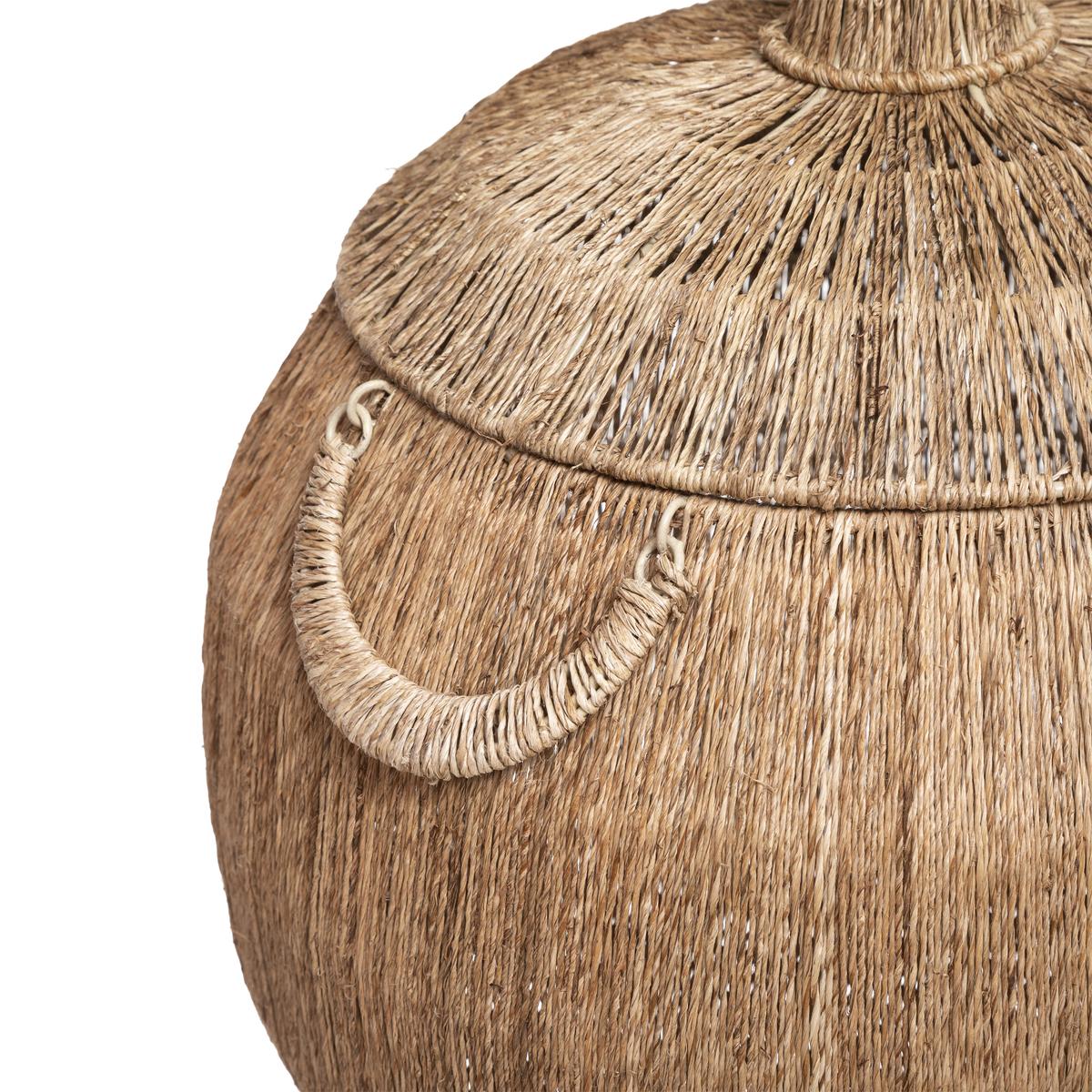 PANIER JUTE BALAYA ROND NATUREL D.44X43CM