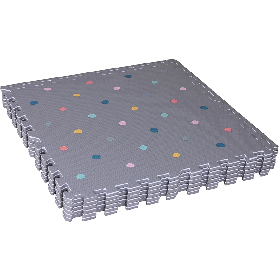 knorr toys® Softteppich Matte, grau Punkte