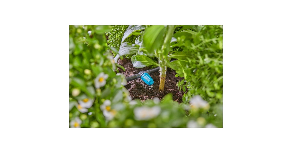 GARDENAMicro-Drip-System Verstelbare Seriedruppelaar 0–15 l/u druppelaar  (Zwart/turquoise)