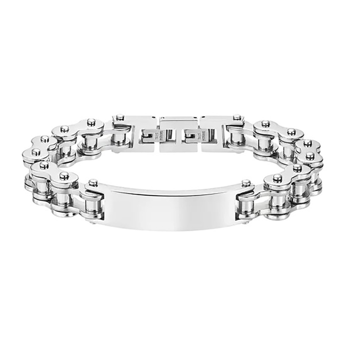 Bracelet homme LOTUS en acier avec plaque à graver