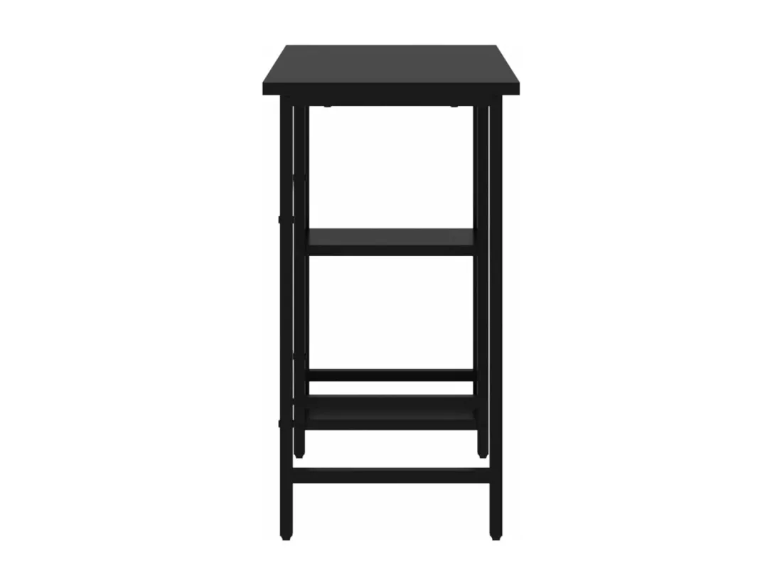 Bureau d'ordinateur Noir 80x40x72 cm MDF et métal