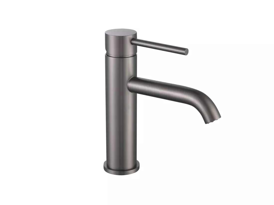 LuxuryBain- Mitigeur, robinet de lavabo pour salle de bain design et moderne (Gris brossé)