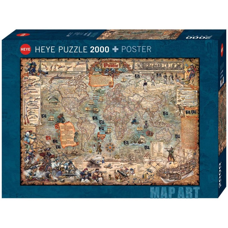 Puzzle 2000 pièces Pirate World