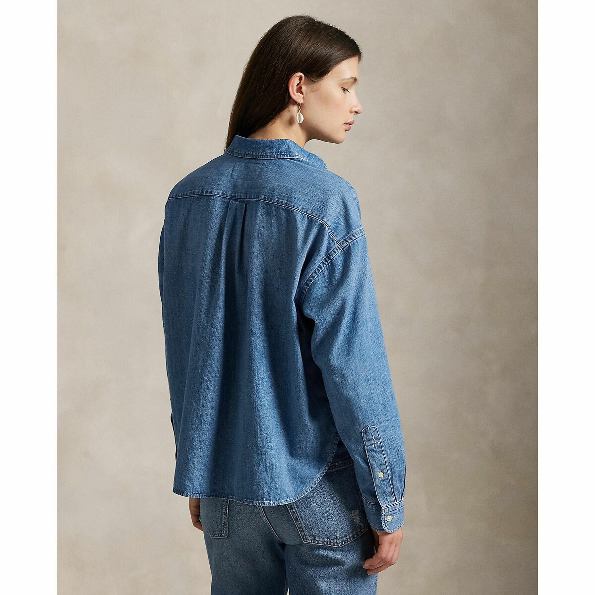 POLO RALPH LAUREN<br>Camisa jeans larga