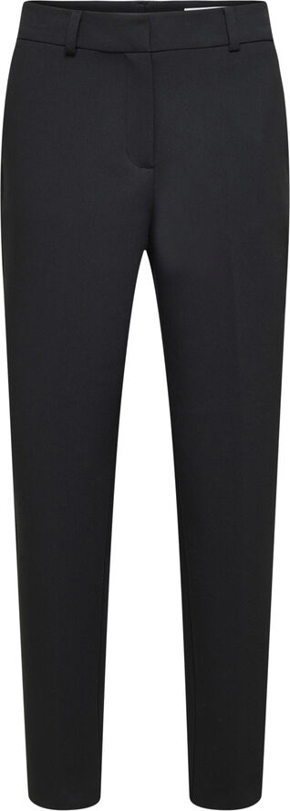 Selected Femme SLFRITA-RIA MW CROPPED PANT BLACK N Sort