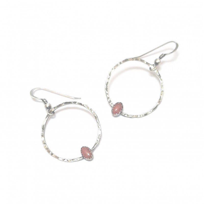 Créoles Axé Rhodonite Argent 925