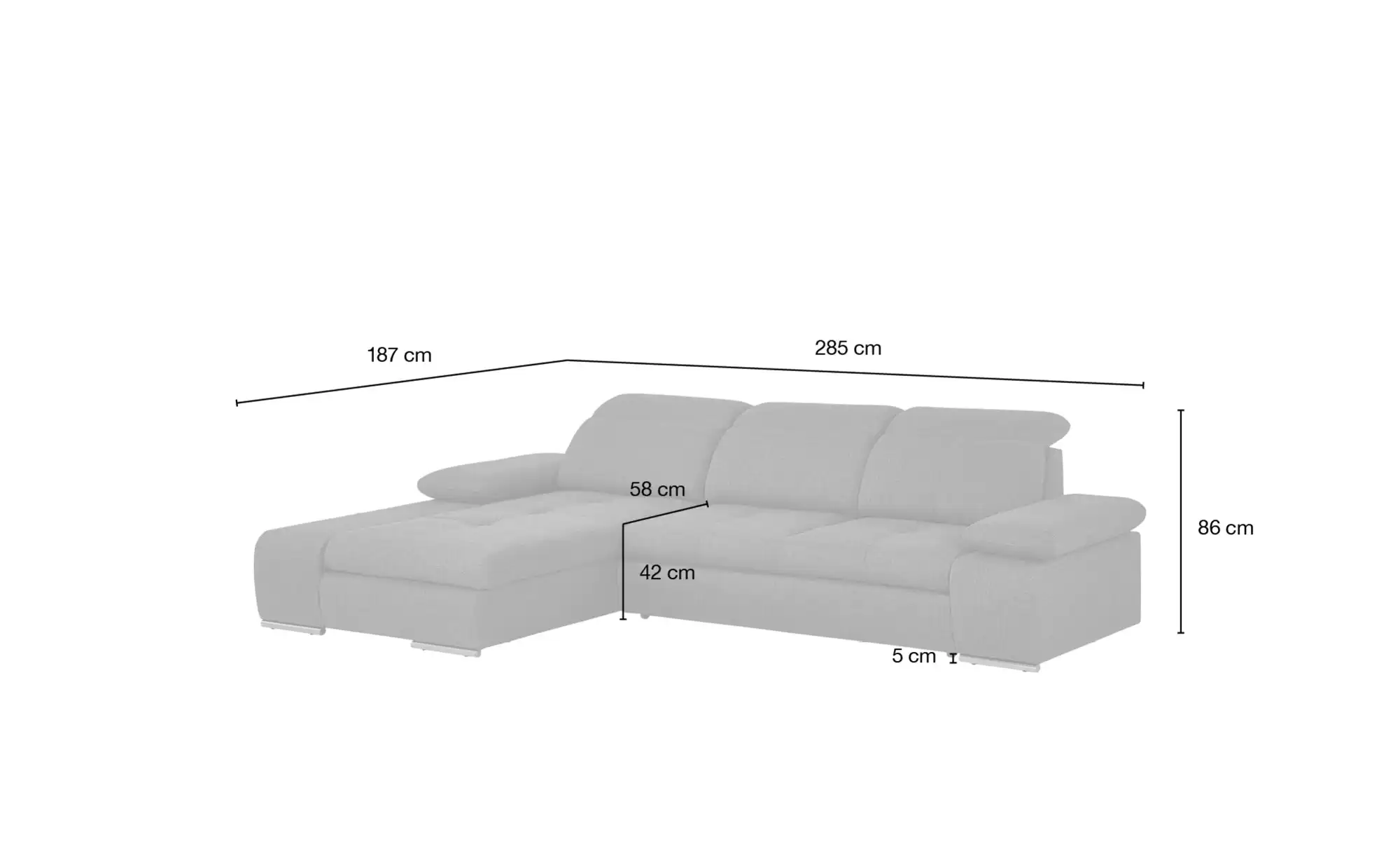 switch Ecksofa Webstoff Avilla