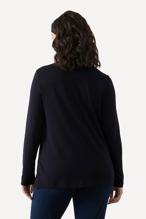 Shirt, Cut-Out, Kette, Stehkragen, Langarm