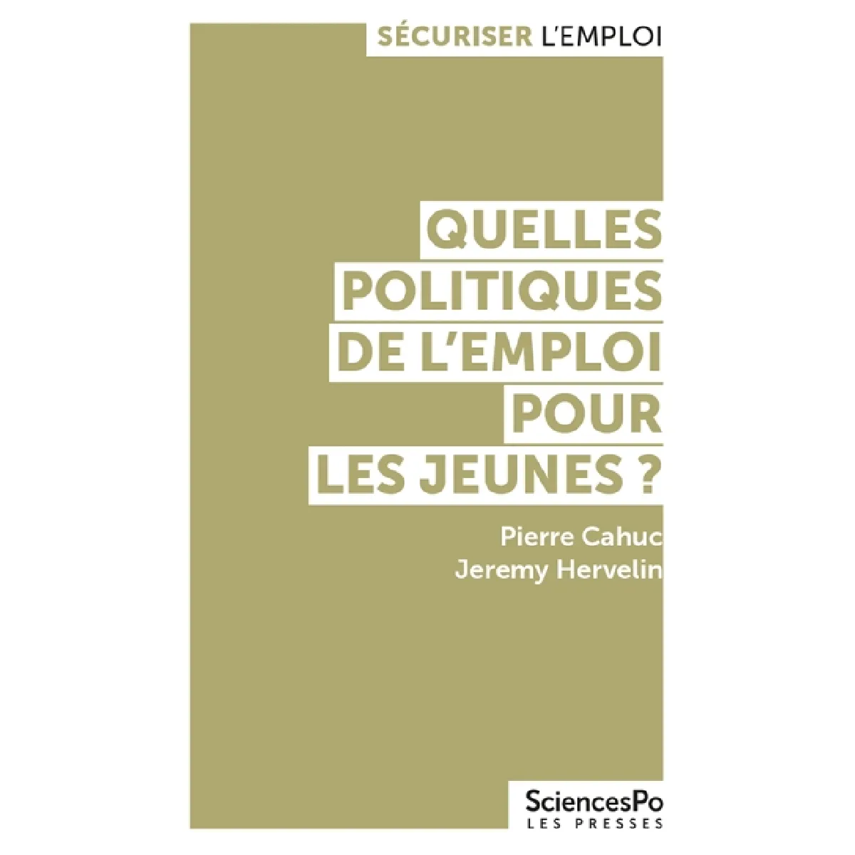 Quelles politiques de l'emploi pour les jeunes ? · Occasion