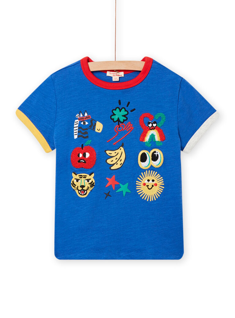 Tee Shirt Manches Courtes Bleu