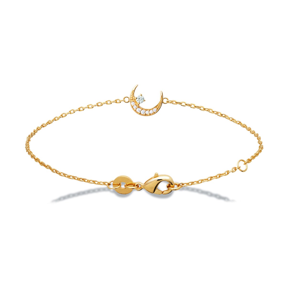 Bracelet Brillaxis lune plaqué or