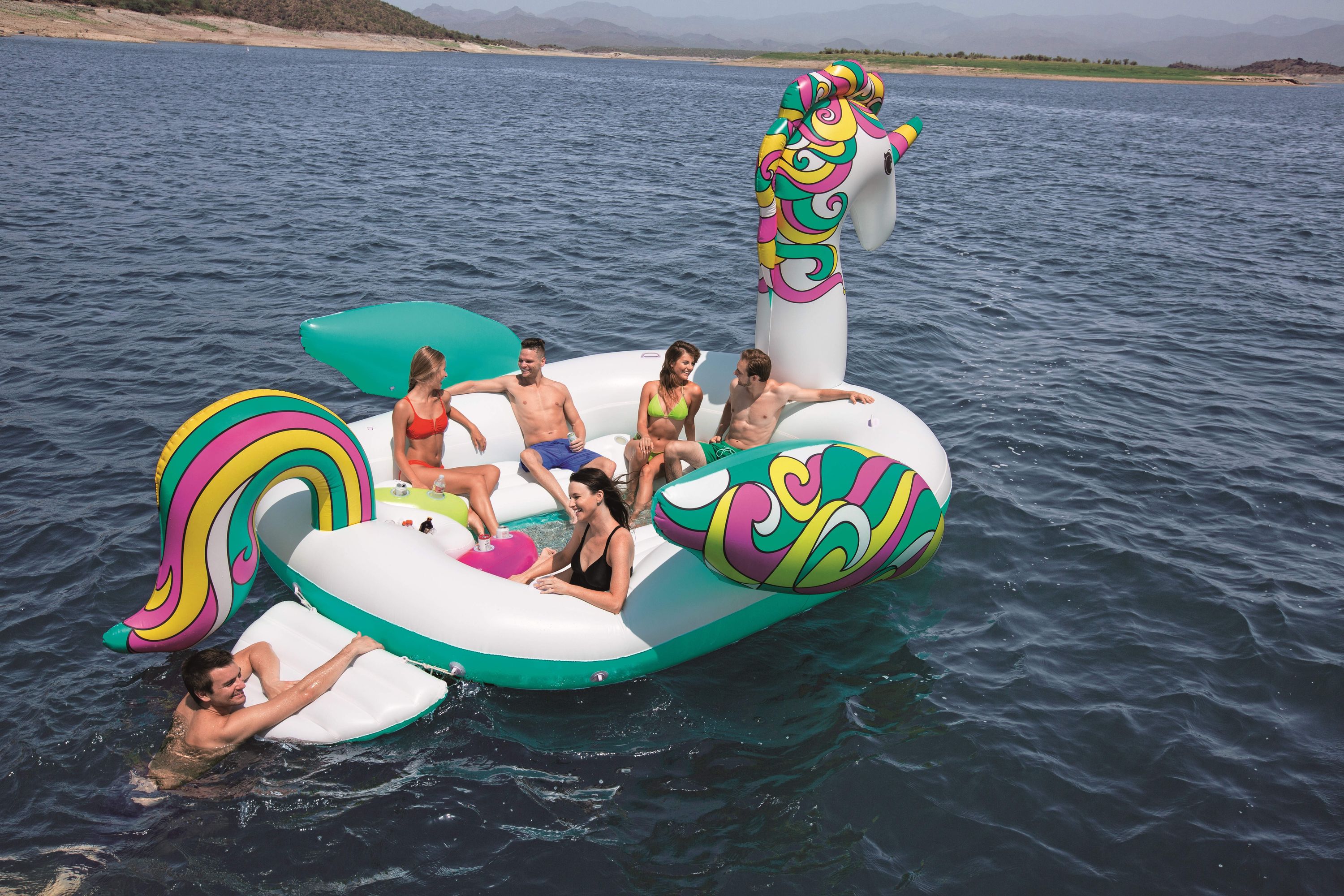 Badeinsel XXL Unicorn 603 x 419 x 277 cm