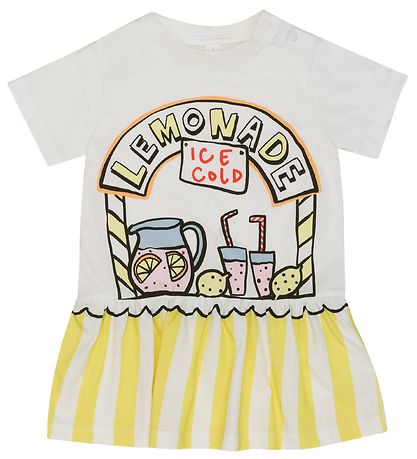 Stella McCartney Kids Kleid - Weiß/Gelb m. Limonade