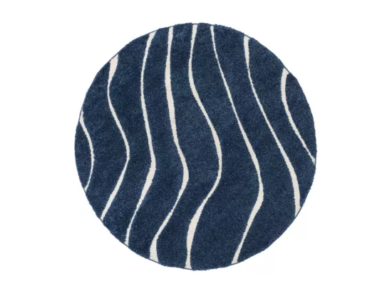 Tapis Dark Blue & Cream 122 X 122 cm - Raton