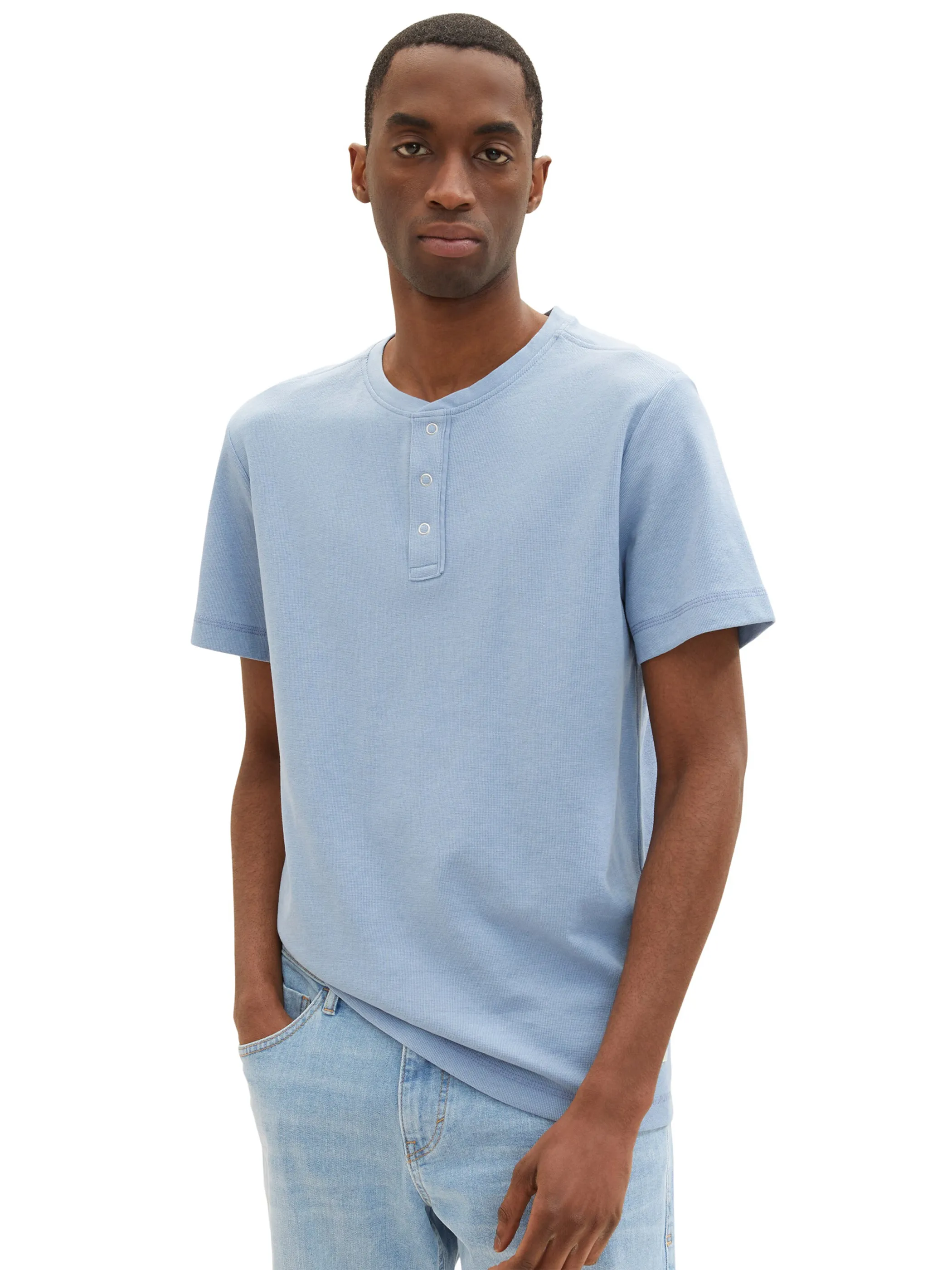 Herren Henleyshirt mit Struktur