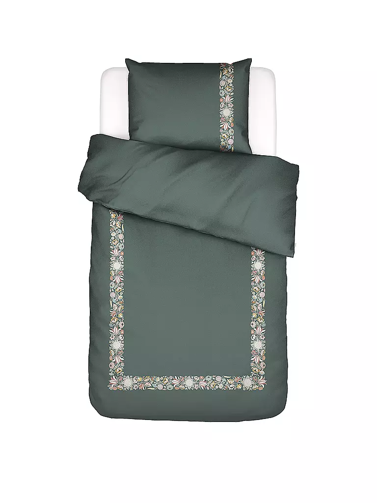 ESSENZA Satin-Bettwäsche VERONIQ 70x90cm/140x200cm Balsam Green  dunkelgrün