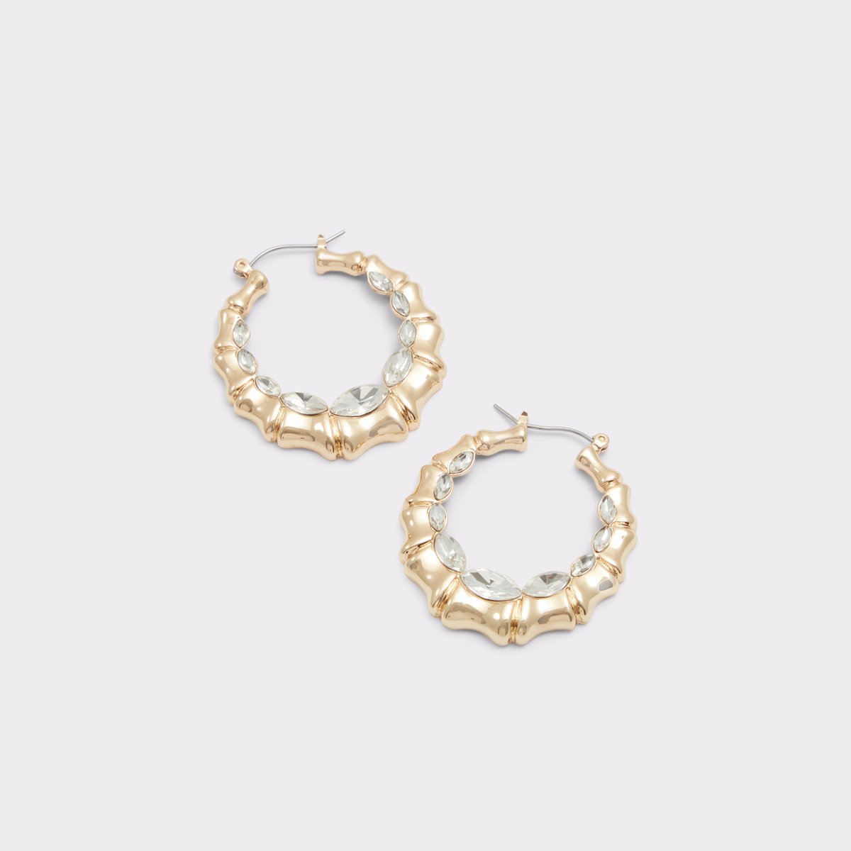 Nydaen Gold-Clear Multi Women Earrings