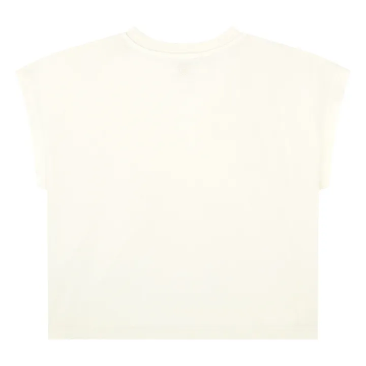 SMALLABLE BASICS T-Shirt Plissé Fille Coton Bio | Blanc cassé