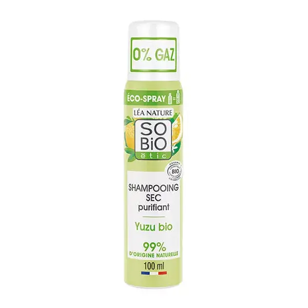 Shampoo a seco purificante Léa Nature So Bio Étic com frescor de yuzu orgânico 100ml