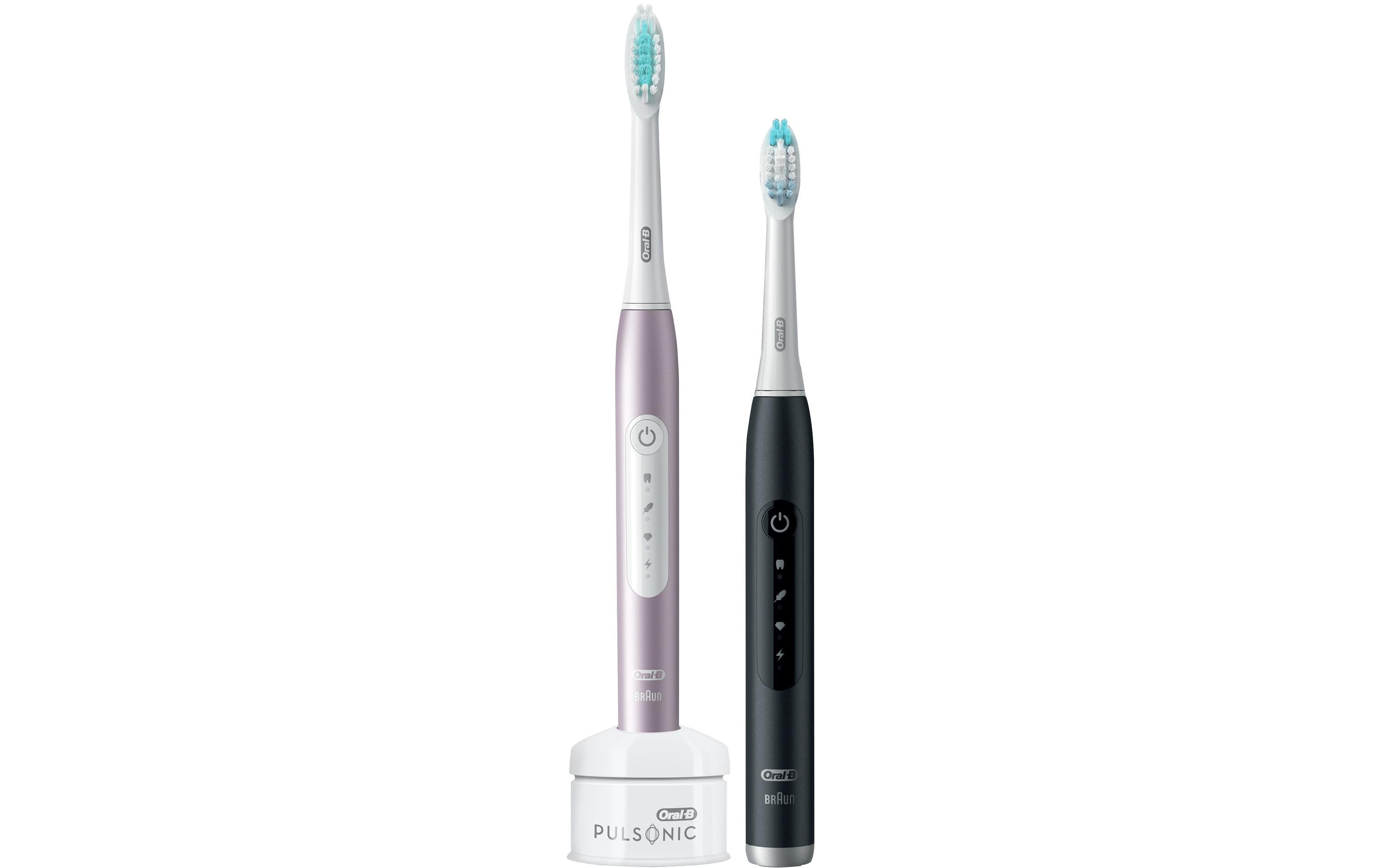 Schallzahnbürste Pulsonic Slim Luxe 4900 Duo Schwarz/Rose<br>Elektrische Zahnbürste