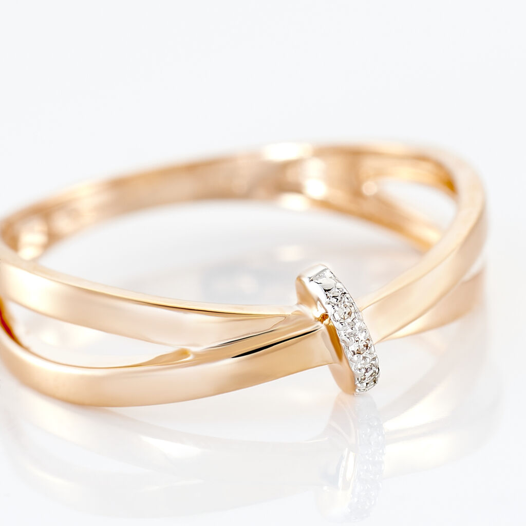 Bague Ilvia Or Rose Diamant