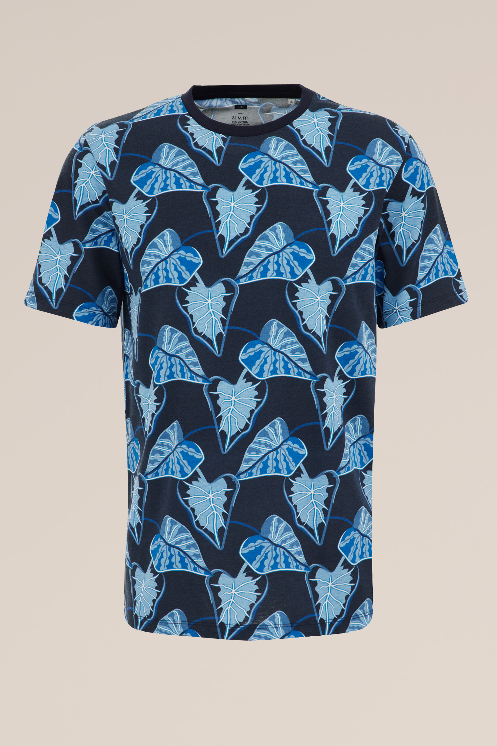 T-shirt met dessin WE Fashion Donkerblauw