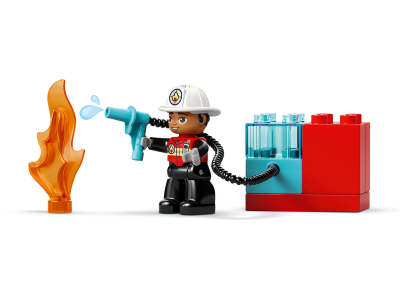 LEGO Brandweertruck met slang en brandweerman (10473)