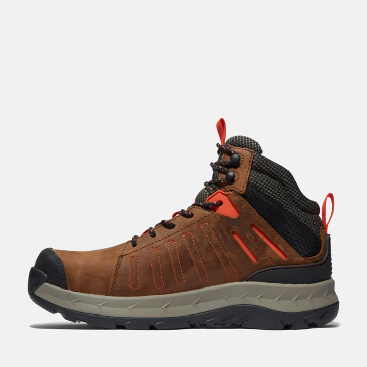 Bota de trabalho Trailwind Comp-Toe para homens, na cor marrom.