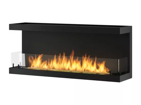 Cheminée Bioéthanol Encastrable Design C1200 V.3 avec Vitre Ouverte sur 3 Côtés Brûleur 3 Litres