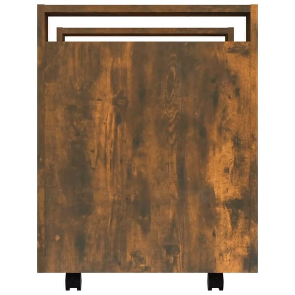 vidaXL Tralle til skrivebord røkt eik 60x45x60 cm konstruert tre
