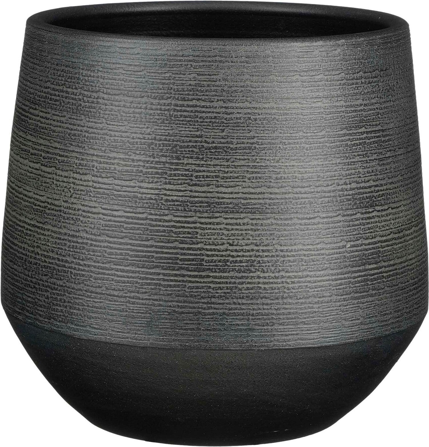 Mica Decorations bloempot Evora zwart D 30 H 28 cm