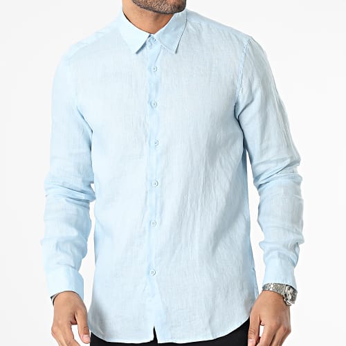 Chemise Manches Longues Bleu Clair