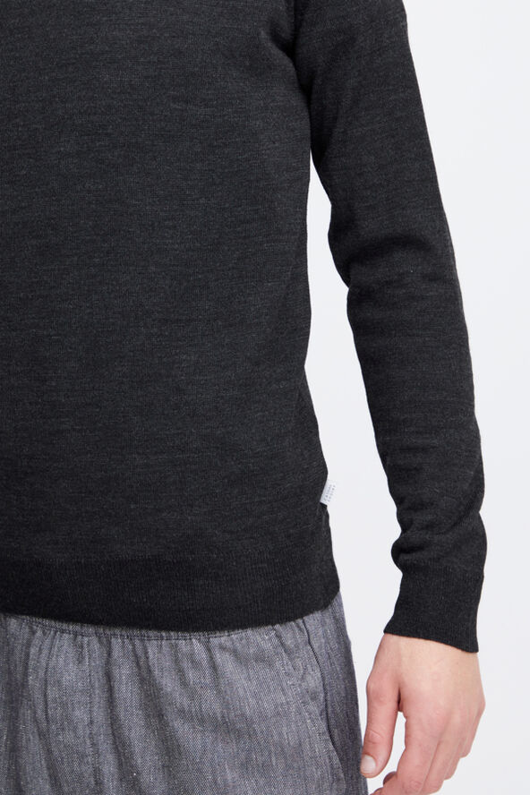 Casual Friday CFKONRAD Merino Roll Neck Knit Dark grey melange