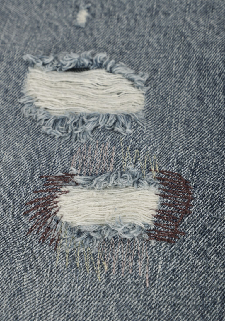 SCOTCH & SODA blauwe scotch & soda wide jeans the buzz slim boyfriend jeans - all tied up
