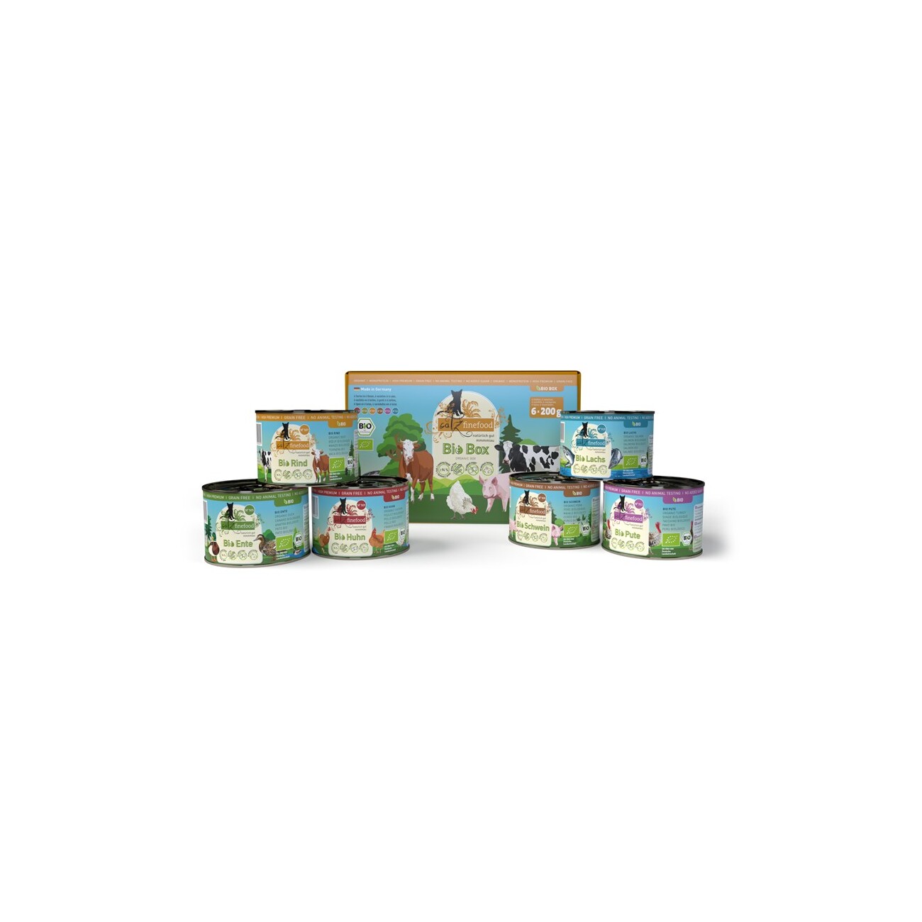 Catz finefood Nassfutter Katze Bio Adult Multipack 6x200 g