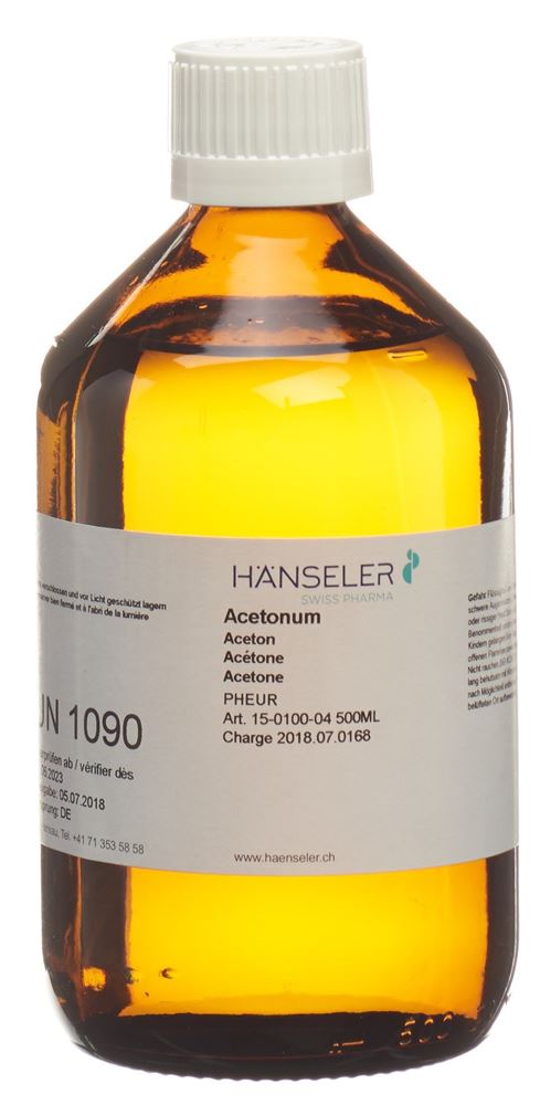 Hänseler Acetonum liq PhEur 500 ml