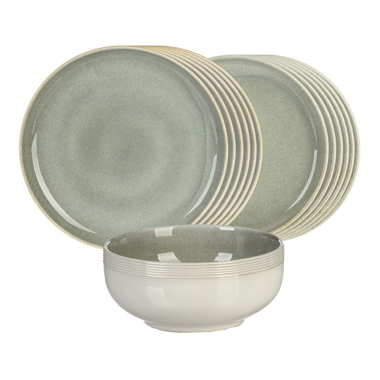 graugrün, 18-teilig