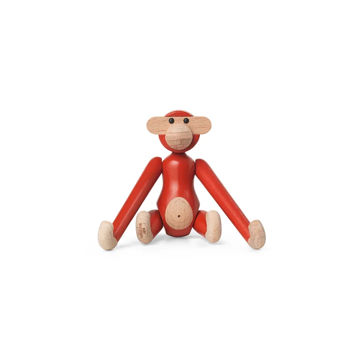 Kay Bojesen - Holz-Affe mini, vintage rot