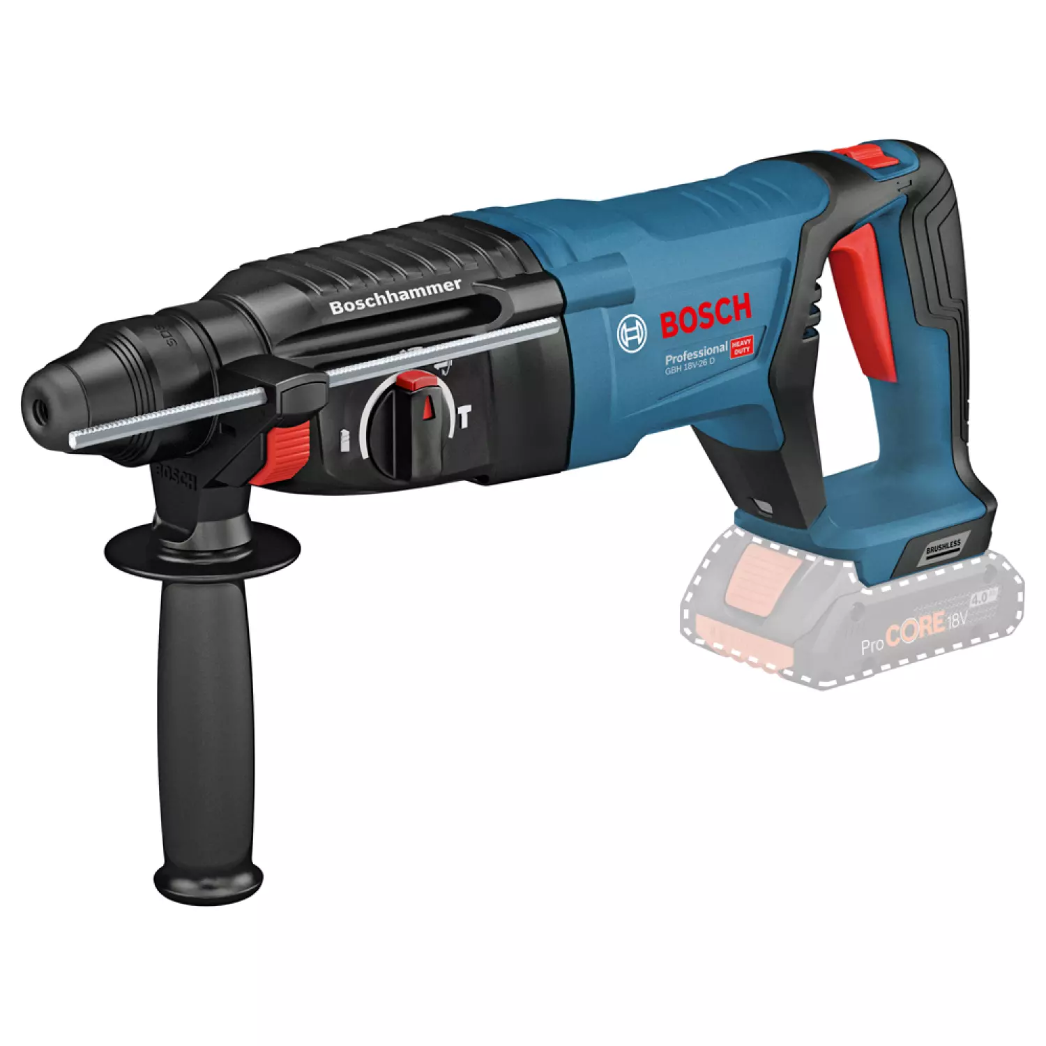 Bosch GBH 18 V-26 D 18V Li-ion Accu boorhamer body in koffer - SDS plus
